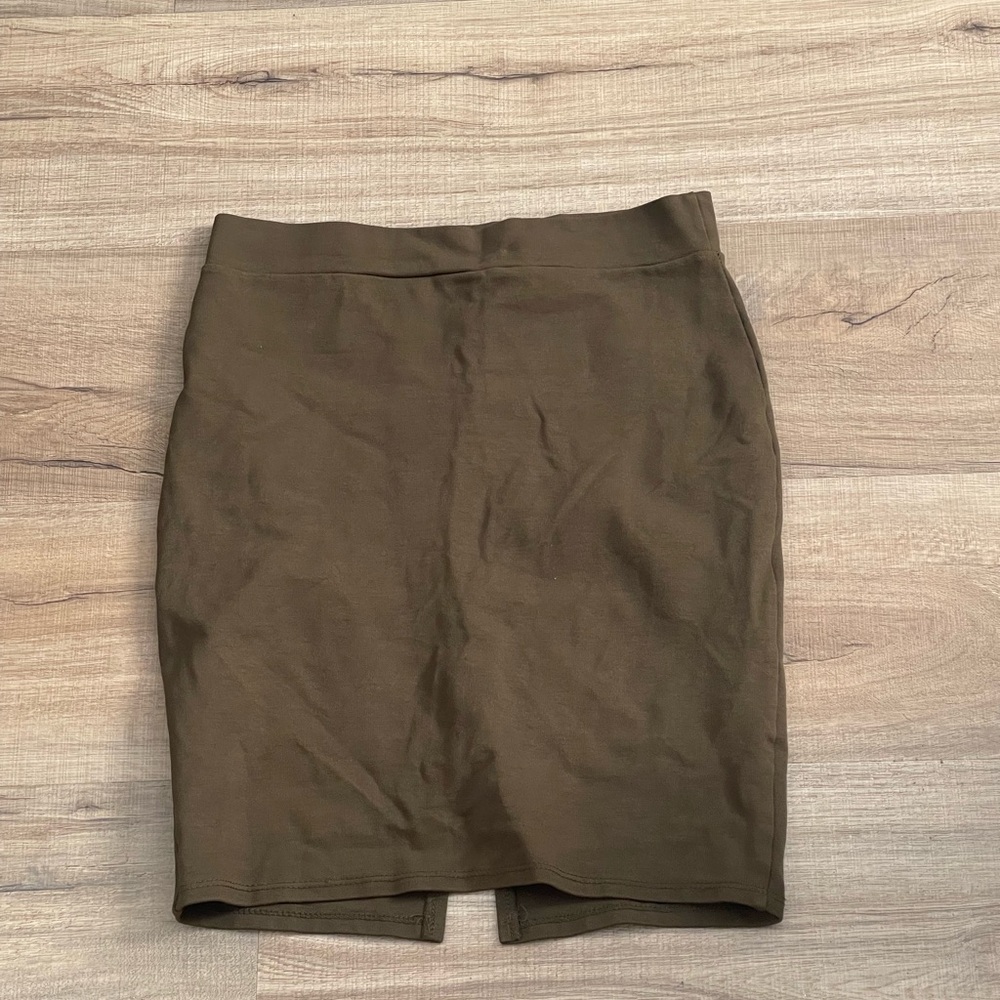 Olive Pencil Skirt